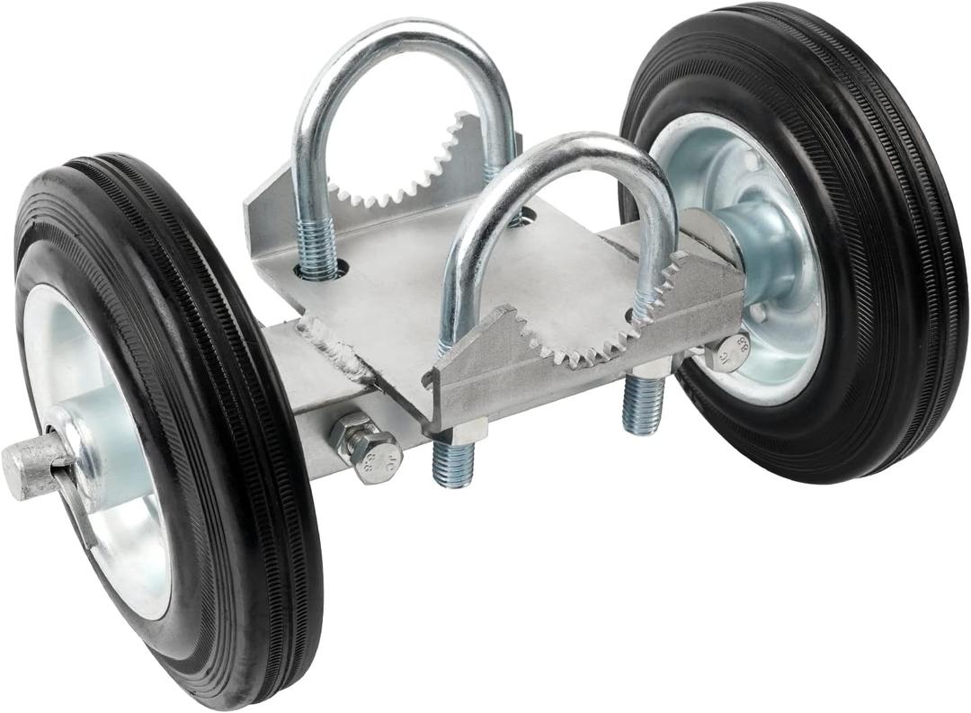 Heavy-Duty Steel Gate Wheel 6" Rubber Rolling Carrier for Driveway Chain Link Fence Parts Metal Tube Gates and More, Pack of 1