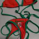 Brazil Mexico Jersey Y2k Halter Bikini Sets Cute 2 Piece Sexy Swimsuit Beach Sets Women Summer, Small