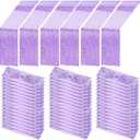 Newwiee 54 Pcs Rose Purple Sequin Chair Sashes and Table Runners, 48 Sequin Chair Bows, 6 Glitter Table Runners for Birthday Party Wedding Banquet Holiday Decorations