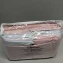 Guken Rose 100% Blackout Linen Curtains 96 Inch Length 2 Panels Set for Living Room Bedroom Back Tab/Rod Pocket Thermal Insulated Farmhouse Farmhouse Black Out Drapes Room Darkening,52x96