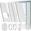 HOXHA Window Duct Kit Dryer Window Vent Kit for 4 Ducting Dryer Vent Hose, Sliding Window Vent Kit Fit with Dryer, Inline Duct Fans, Grow Tents