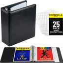 Black Broadway Playbill Binder with Sleeves, Musical Theater Gifts for Broadway Lovers, Playbill Display Organizer Book for Showbill Binder Holder, Theatre Gifts Ideas for Show Bill Storage 25 Sheets