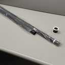 Tension Curtain Rod 43 to 83 Inches (3.6 to 7 ft), 1.26" Diameter Spring Adjustable Heavy Duty Long Large Curtains Pole for Windows Door Bathroom Patio Outdoor No Drilling, Black