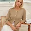 GRACE KARIN Sweater Blazers for Women 2025 Casual Button up Cardigan Sweater Open Front Knit Blazer Jacket with Pockets (S)