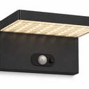 Solar Wall Light, Powerful 600 Lm (60W Eq. 60W), Motion Sensor, 3 Lighting Modes, Cast Aluminium, Warm White, IP44 Waterproof, Black