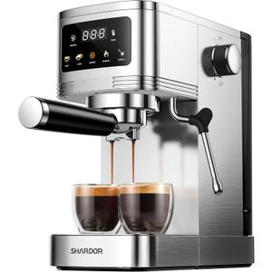 SHARDOR Espresso Machine 20 Bar, Professional Espresso Machine with Milk Frother and Touchscreen, Expresso Coffee Machines with Adjustable Temperature,for Cappuccino, Latte