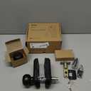 Veise VE018 Smart Knob Handle Lock - Fingerprint, App Control, Keyless Entry for Front Door and Bedroom, Electronic Digital Keypad, Auto Lock, Remote Access Sharing, IP55 Weatherproof, Matte Black