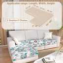 Couch Covers for Sectional L Shaped Sofa Cover with 2 Seat Cushion Cover-Print L-Shape Sofa Slipcovers,Washable 2 Seat l Shaped Couch Cover,Elastic Furniture Protector for Pets,Kid,Living Room