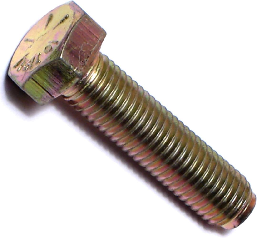 Hard-to-Find Fastener 014973251864 Grade 8 Fine Hex Cap Screws, 5/16-24 x 1-1/4, Piece-50, Yellow