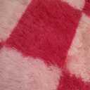 Checkered 8x10 Area Rugs for Living Room, Ultra Soft Fluffy Large Shaggy Rug Carpet for Bedroom, Non-Slip Fuzzy Plush Rugs for Nursery Boys Girls Kids Room Modern Indoor Home Decor, Pink and Hot Pink