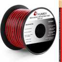 TYUMEN 40FT 18 Gauge 2pin 2 Color Red Black Cable Hookup Electrical Wire LED Strips Extension Cord 12V/24V DC Cable, 18AWG Flexible Wire Extension Cords for LED Ribbon Lamp Tape Lighting