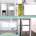 Magnetic Dry Erase Calendar Set  14x11 Monthly & Weekly Planners for Refrigerator  Stain-Resistant Surface with Markers & Magnetic Board Eraser (2PCS, white)