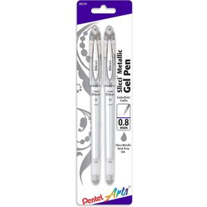 Pentel Quality Gel Ink Rollerball Pen (BG208BP2Z) (72 Count (Pack of 1), Silver)