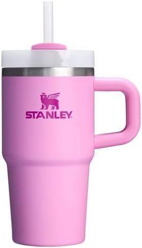 Stanley Quencher H2.0 Tumbler with Handle and Straw 20 oz | Flowstate 3-Position Lid | Cup Holder Compatible for Travel | Insulated Stainless Steel Cup | BPA-Free | Peony