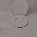 Mayfair 16.5" Slow Close Toilet Seat, Easy Clean Hinges and Adjustable Perfect Fit Plastic Seat, Made in USA, Elongated, White