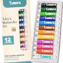 Original Tobios 12-Color Watercolor Paint Tube Refills  Artist-Grade Portable Watercolor Tubes for Travel, Painting & Creative Projects  High-Pigment Refill Set for Beginners, Students & Professional Artists