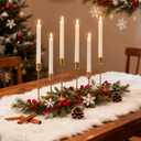 Candlestick Holders, Taper Candle Holders Set of 6, Vintage Gold Candle Sticks Holder Decor for Table Centerpiece, Fireplace Mantel, Weddings, Housewarming & Christmas Decor