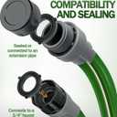 Breeze Touch 25FT Sprinkler Hoses, Flexible Garden Hose with High-Mist Spray, Leakproof Flat Irrigation Hose, Grass Watering Soaker Hose with Stakes for Lawn & Yard