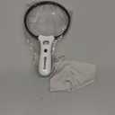Large Magnifying Glass with Light, Magnifier 10X 20X 45X Handheld Illuminated Lighted Magnifier with 3 LED Lights 1UV Light Storage Bag Clean Cloth for Seniors Reading Inspection (Black)