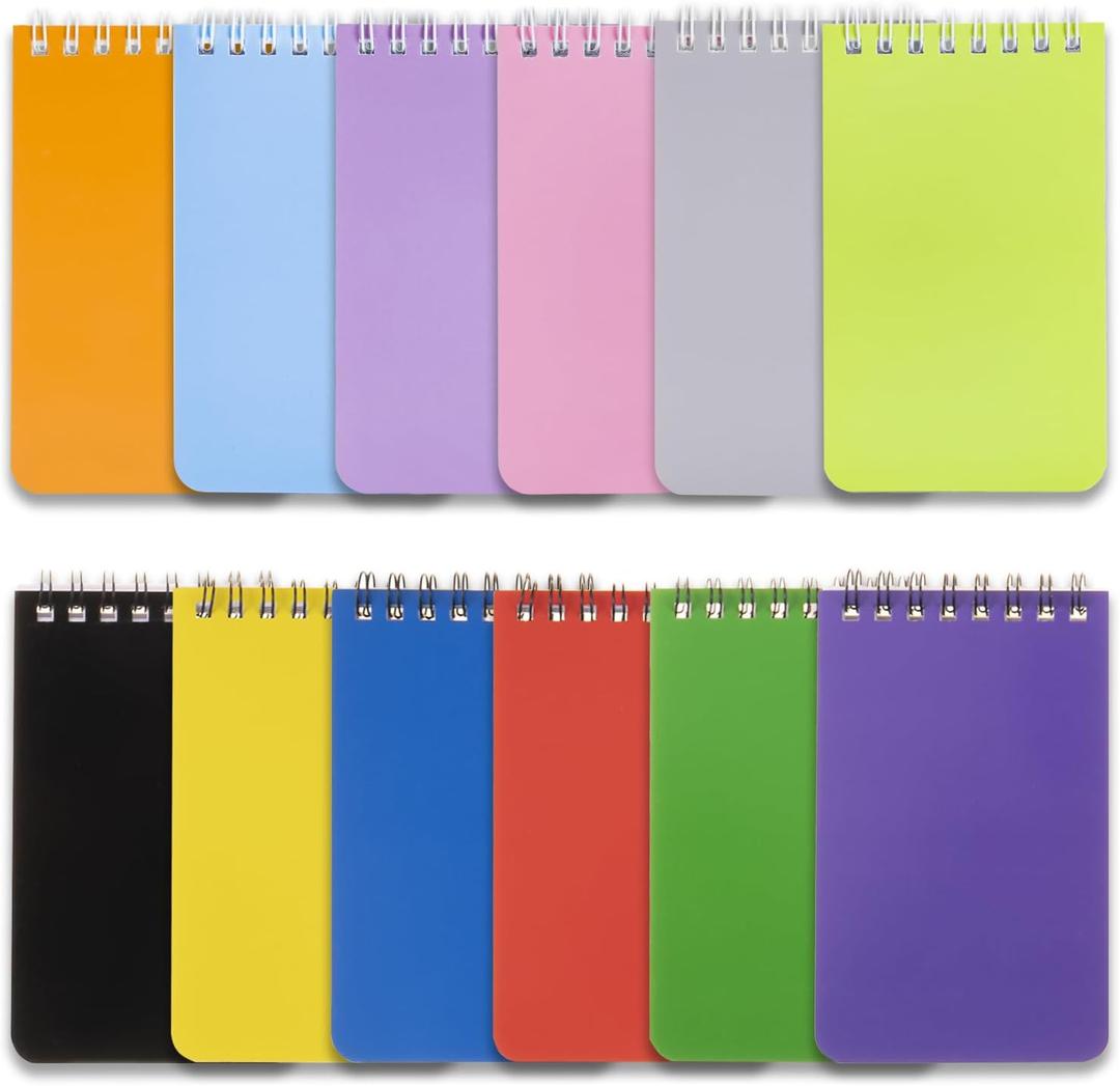 12 pcs Pocket Notebook Small Notepad Pocket Notepad Small Spiral Notebooks 3X5Inches (12pac)