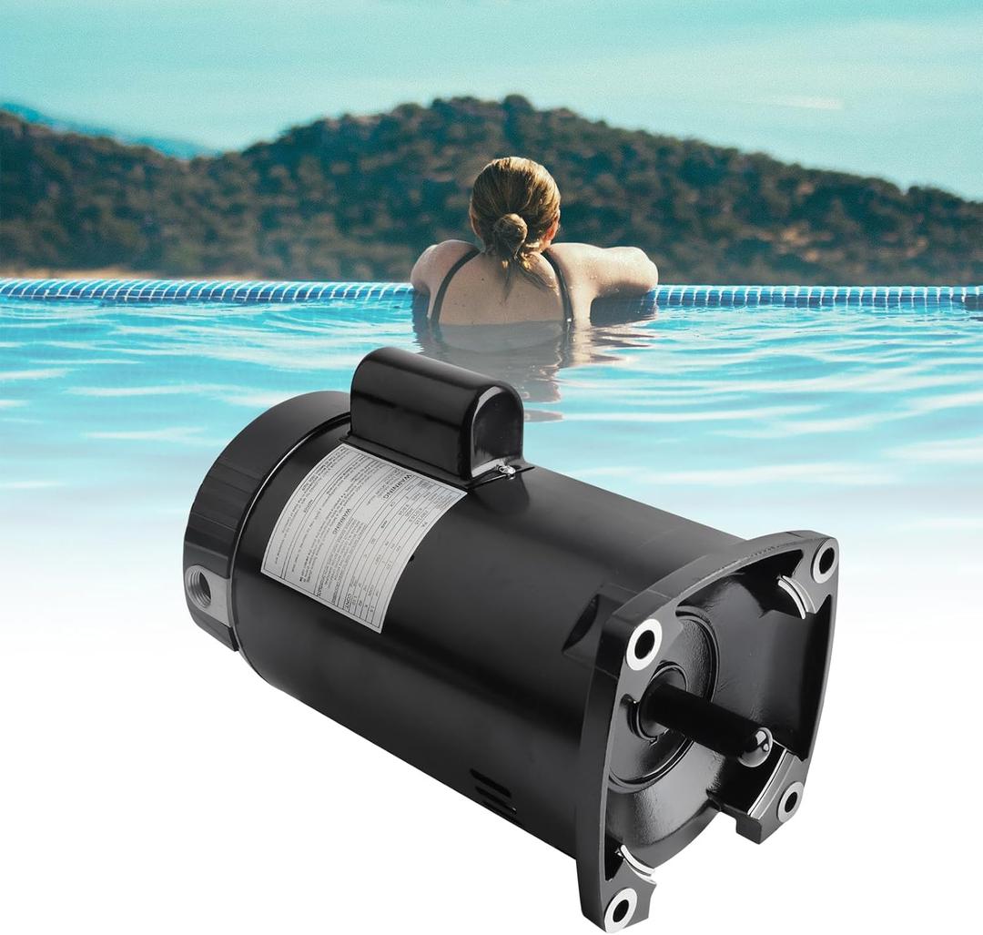 B2854 Pool Pump Motor 1.5 HP Square Flange 56Y Frame 1.1 Service Factor 230/115 Volts 8.0/16.0 Amps Replaces Cen-tury 1-1/2 HP Pool Pump Motor B854 Compatible with Pentair WhisperFlo Pumps Etc