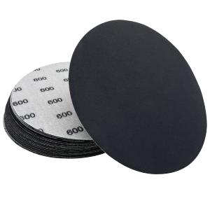 600 Grit Wet Dry Sandpaper, 25 PCS 6 Inch Sanding Discs with Hook and Loop Back, Premium Silicon Carbide Abrasive Polishing Sandpaper for Auto, Metal or Wood Polishing and Scratches Removing