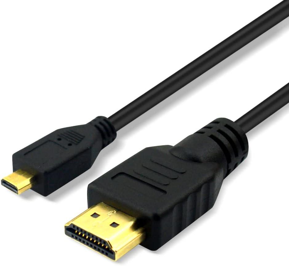 CBUS 10ft HDMI to Micro HDMI Cable for GoPro Hero, Canon EOS M50 M5 M6 M100 Panasonic LUMIX ZS200 G85 GX850 FZ80 ZS70 LX10 GX85 FZ300 G7 GX8 GX9 ZS100, Sony a6400 a6300 RX0 a9, a7 III, a7R III, a7S II