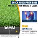 Dual-Turf Golf Mat 36mm: 5x4ft/5x5ft Extra Thick Golf Hitting Mats Practice Outdoor Indoor, High-Density Artificial Hitting Training Matt for Garage Chipping Driving Swing, Ideal Gifts for Men Dad