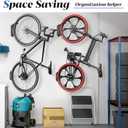 Goovilla Swivel Bike Wall Mount 2 Pack, Space Saving Bike Hangers for Garage with Screw and Easy Installation, Metal Vertical Bike Rack Wall Mount Holds up to 66.2lbs with No-scratch Protection, Black