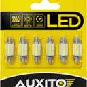 AUXITO DE3175 6418 LED Bulbs 3175 6411 Bulb White 6500K 4014 Chipsets 31mm 36mm Festoon Bulb Bright LED Replace for Car Interior Dome Courtesy Door Map Trunk Light and License Plate Light, 6 Pack (31mm-36mm 6 PACK)