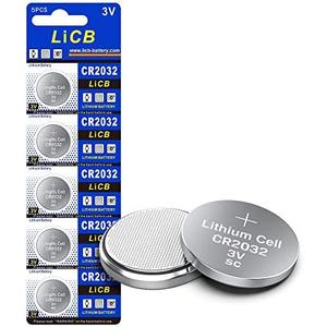 LiCB CR2032 Battery,Long-Lasting & High Capacity CR2032 Lithium Batteries,3 Volt Coin & Button Cell (5-Pack)