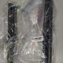 Black Curtain Rods for Windows 48 to 84 Inches, TONIAL 1 Inch Adjustable 32-86 Inch Long Drapery Rod with Wood Grain Leaf Pattern Finials, Boho Curtain Rod for Living Room, Bedroom, Outdoor