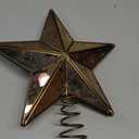 Gejoy 9.8 Inch Christmas Tree Topper Antique Mercury Glass Star Miniature Star Treetop Xmas Treetop Ornament for Tree Home Farmhouse Holiday Party Decorations (Gold, Vintage)