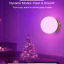 Battery Operated Rechargeable Wall Sconce Single, Brushed Gold Opal Glass Globe Wall Lamp, Wireless Touch & Remote Control, Dimmable 3 CCT + 12 RGB Colors for Bedroom Living Room Hallway