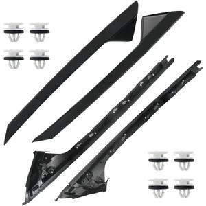A-Pillar Trim Molding Windshield Kit Compatible with 2011-2019 Ford Explorer Outer & Inner, Left Driver & Right Passenger Side Window Trim Moulding Replaces BB5Z7803145AA BB5Z7803144AA 926450 926451