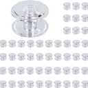 SINGER Class 15 Bobbins for Sewing Machines, Transparent Plastic Bobbins, 50 Count