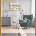 Yotache Magnetic Screen Door Fit Doors 72" x 80", Screen Size 74" x 81" Strengthened Balcony Patio French Door Screen Curtain Enjoy Fresh Air, White (White & Middle Opening)