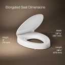 KOHLER 25875-0 Hyten 3" Height, Elevated Soft Close Elongated Toilet Seat, Contoured Seat with Grip-Tight Bumpers, Quick-Attach Hardware, No Slam Toilet Seat, White
