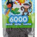 Perler Beads Fuse Beads for Crafts, Black, Small, 6000pcs