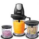 Ninja Blender Master Prep Food Processor with 450 Watt Base, 48oz Pitcher, 16oz Chopper Bowl, and 40oz Processor Bowl for Shakes, Smoothies, and Meal Prep, Black (QB1004)