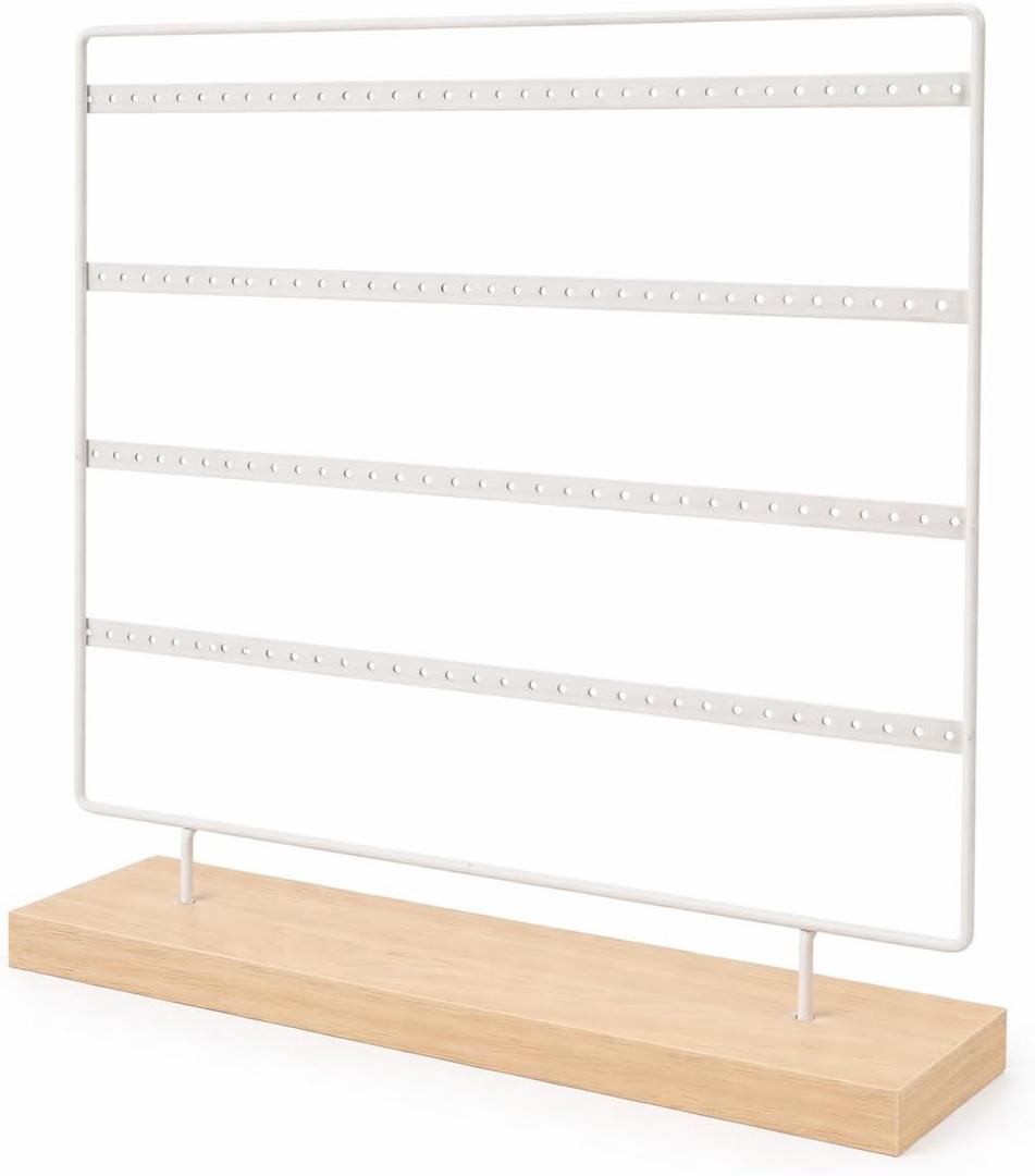 MAHITOI Earring Holder with 132 Holes 4 Layers, Earring Holder Organizer Stand Tree, Earring Display, Earring Stand for Necklace Ring Bracelets, Display Storage