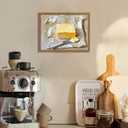 Framed Kitchen Wall Art, Vintage Butter Food Canvas Wall Decor Painting, Rustic Farmhouse Still Life Artwork Prints Pictures for Kitchen Dining Room Decorations 16x24 Inch