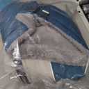 Large Dog Coat with Harness Built in, Warm Dog Jacket Waterproof Pet Winter Coat Snowsuit for Cold Weather, Reflective Fleece Jacket for Large Dogs, Border Collie, Turquoise, XL