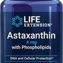Life Extension Astaxanthin with Phospholipids Antioxidant Support, Eye Health Algae-Derived Gluten-Free, Non-GMO 30 Softgels