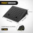 Nilight Rubber Curb Ramps, 7" Rise Height Heavy Duty Rubber Threshold Ramp, Portable Driveway Ramps for Cars Wheelchairs Scooter Lawn Mower, 7000lbs Load Capacity, 2 Pack, Black