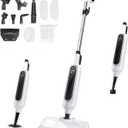 12-in-1 Steam Mop, Detachable Handheld Steam Cleaner for Home, 23FT Cord, 3 Steam Modes & LED Display, Steam Mops for Floor Cleaning, Bathroom, Windows, Sofas, Clothes, Tile Grout, Carpets, Furniture (Gray)