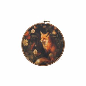 IDUXIY Vintage Thanksgiving Pumpkin Wall Art Decor, Retro Pink Bow Pumpkin Fall Farmhouse Canvas Print Round Wall Hanging Decor, Framed, 10x10 Inch.(112)