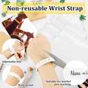 Henoyso 300 Pcs White Plastic Wristbands for Events Vinyl Waterproof Pool Wristbands Neon Color Plastic Bracelet for Party Events Arm Band Identification for Concerts Carnivals