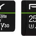 PNY 256GB PRO Elite Prime C10 U3 V30 A2 microSDXC Flash Memory Card – Ultra-Fast Speeds, Read 200MB/ s, Write 150MB/ s, 4K UHD, Full HD, UHS-I, for Smartphones, Drones, Action Cameras, 2-Pack