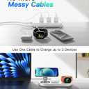 Upgraded 3 in 1 Wireless Charging Station for Apple Devices, Faster Mag-Safe Charger Stand, Magnetic Charger Station for iPhone 17/16/15/14/13/12 Series & AirPods Pro & Apple Watch Series (White)